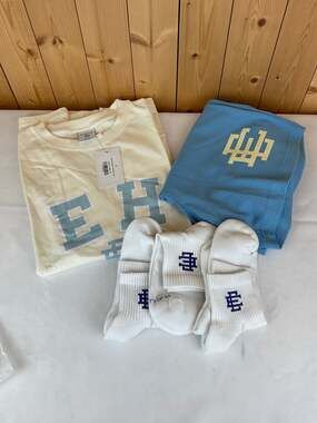 Eric Emanuel Men's East Hamptons Clothing Bundle, Ivory/Blue - Size S *NWT*